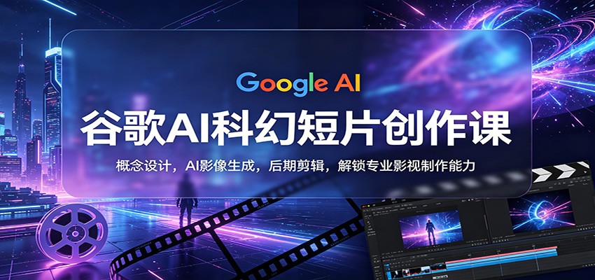 谷歌AI科幻短片创作课：概念设计，AI影像生成，后期剪辑，解锁专业影视制作能力-智富思维学堂