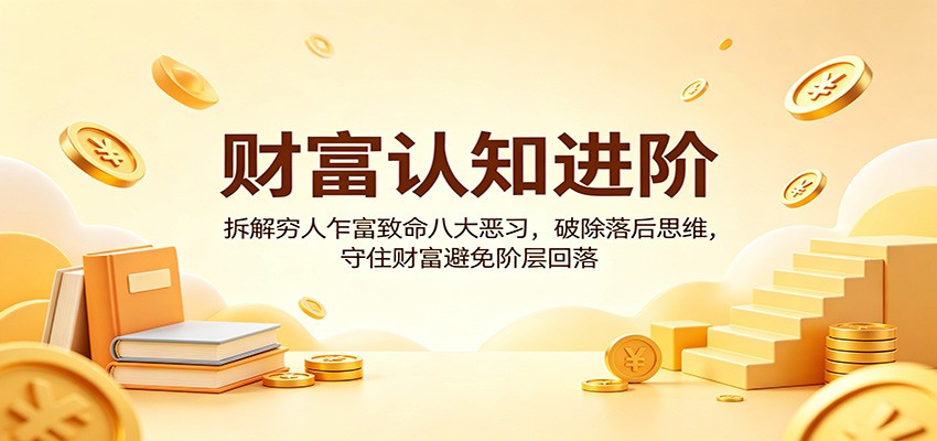 财富认知进阶：拆解穷人乍富致命八大恶习，破除落后思维，守住财富避免阶层回落-智富思维学堂