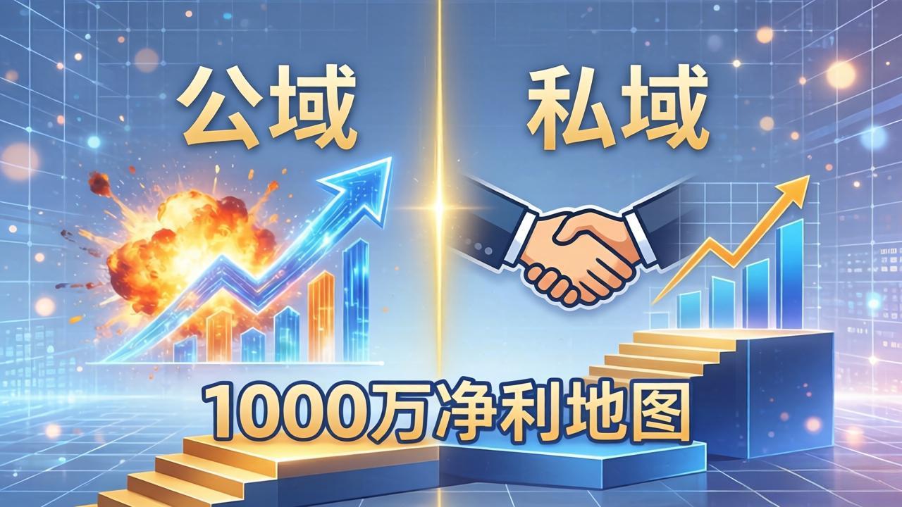 公域玩命出爆款，私域悄悄做成交：这套AI内训课，2026给你打通1000万净利的地图-智富思维学堂