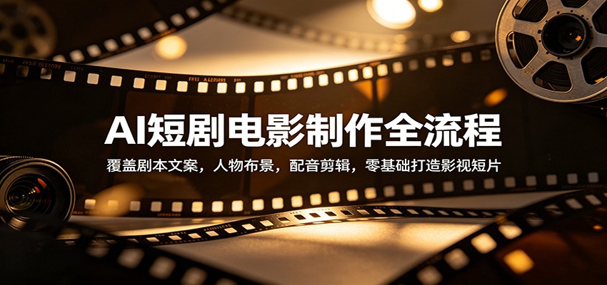 AI短剧电影制作全流程：覆盖剧本文案，人物布景，配音剪辑，零基础打造影视短片-智富思维学堂