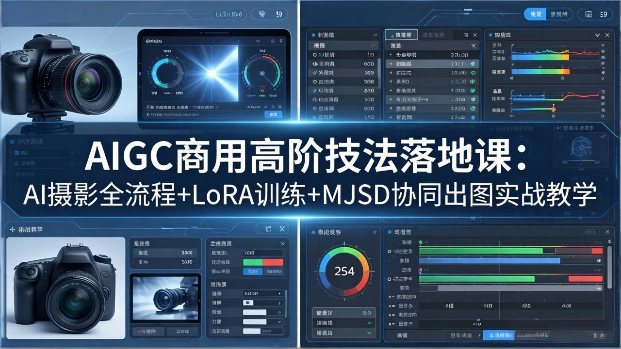 AIGC商用高阶技法落地课：AI摄影全流程+LoRA训练+MJSD协同出图实战教学-智富思维学堂