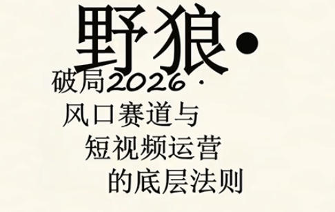 野狼团队·多平台实操运营课，覆盖AI口播、服装、好物、漫剪等热门玩法(更新4月29日)-智富思维学堂