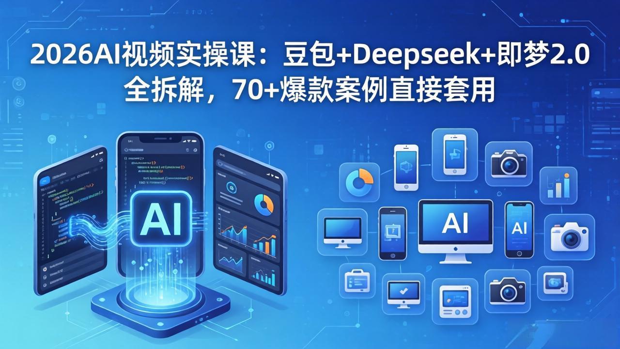 2026AI视频实操课：豆包+Deepseek+即梦2.0全拆解，70+爆款案例直接套用-智富思维学堂