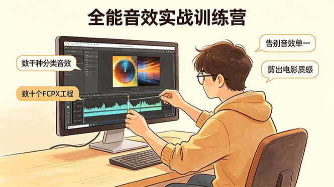 全能音效实战训练营：数千种分类音效+数十个FCPX工程，告别音效单一，剪出电影质感-智富思维学堂