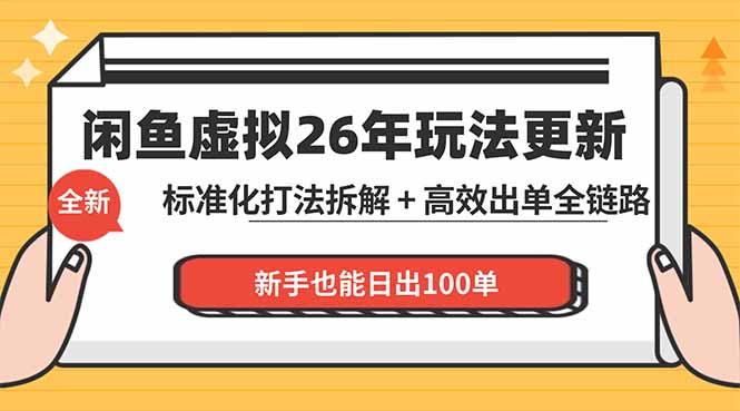 闲鱼虚拟从0到1系统化运营课程:标准化打法拆解 + 高效出单全链路教学,新手也能日出100单-智富思维学堂
