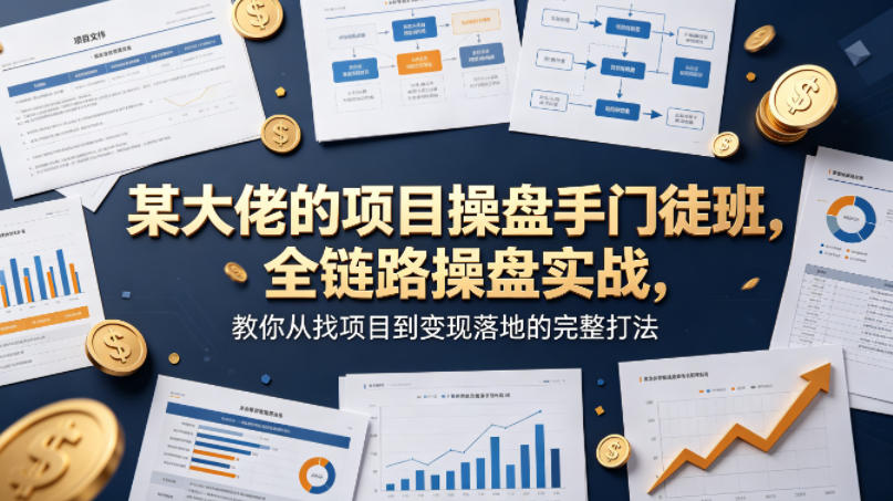 某大佬的项目操盘手门徒班，全链路操盘实战，教你从找项目到变现落地的完整打法-智富思维学堂