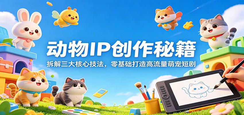 动物IP创作秘籍：拆解三大核心技法，零基础打造高流量萌宠短剧-智富思维学堂