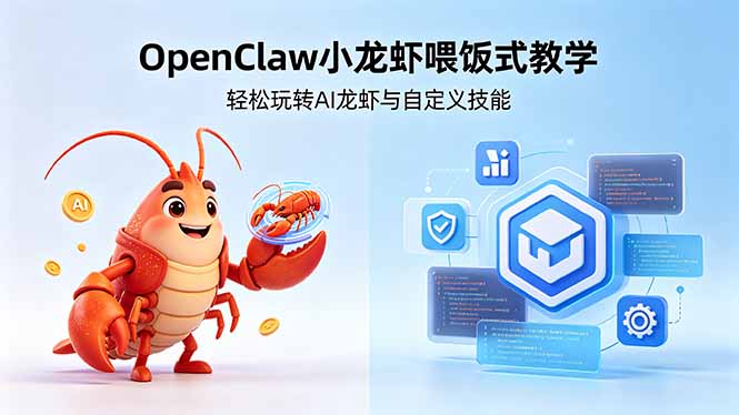 不用懂技术！OpenClaw小龙虾喂饭式教学，轻松玩转AI龙虾与自定义技能-智富思维学堂
