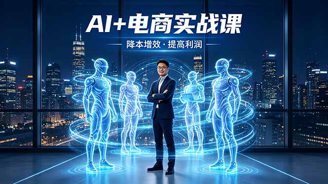 AI+电商实战课，1人+N个AI 智能体，把SOP变AI员工，实现降本增效提高利润-智富思维学堂