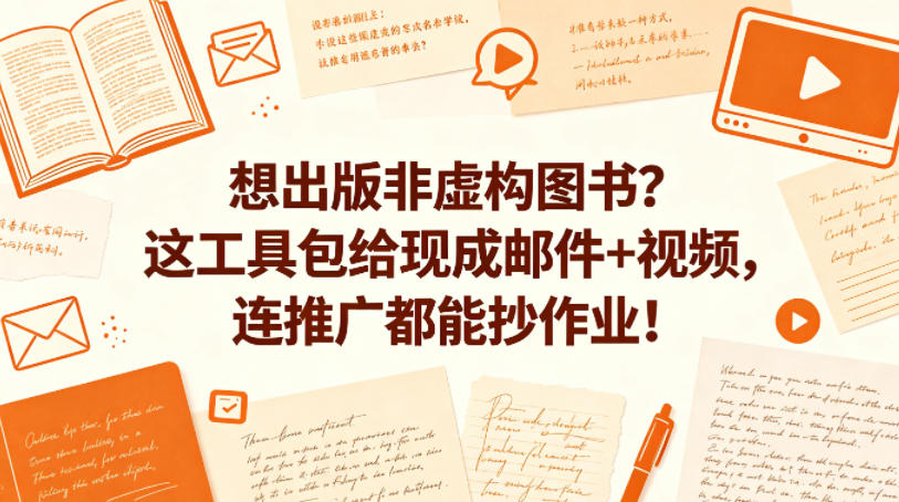 想出版非虚构图书？这工具包给现成邮件+视频，连推广都能抄作业！【原创双语字幕】-智富思维学堂