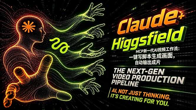Claude+Higgsfield MCP新一代AI视频工作流:一键写脚本生成画面,自动输出成片-智富思维学堂