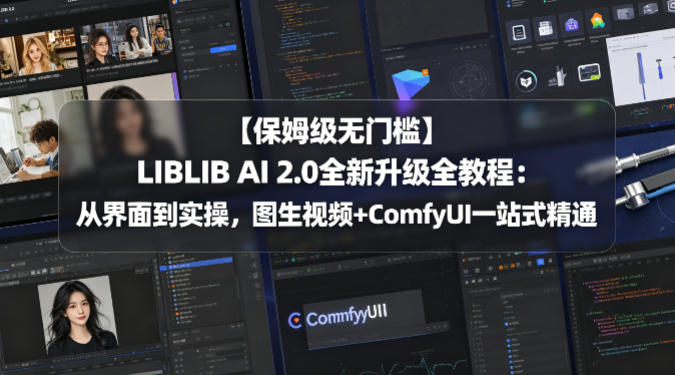 【保姆级无门槛】LIBLIB AI 2.0全新升级全教程：从界面到实操，图生视频+ComfyUI一站式精通-智富思维学堂