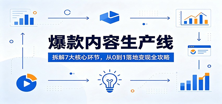 爆款内容生产线：拆解7大核心环节，从0到1落地变现全攻略-智富思维学堂