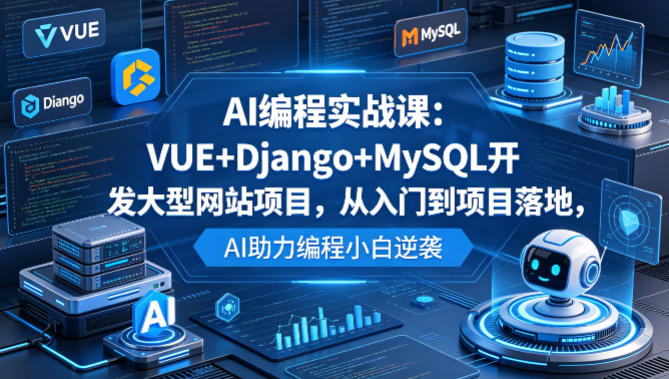 AI编程实战课：VUE+Django+MySQL开发大型网站项目，从入门到项目落地，AI助力编程小白逆袭-智富思维学堂