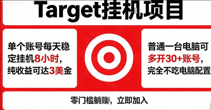 海外平台Target商品浏览曝光,24小时运行无需人工值守,日收益100美刀+电脑可多开【揭秘】-智富思维学堂