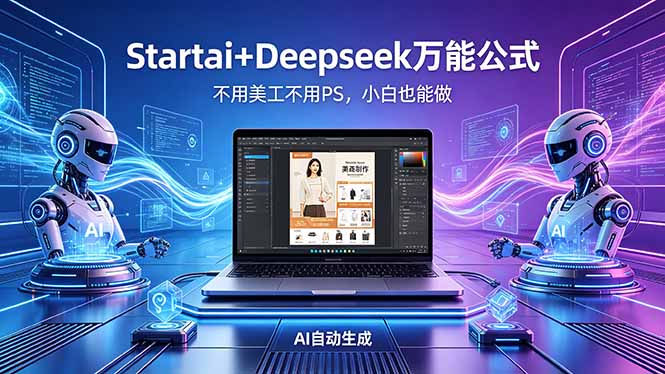 AI自动做电商详情页：Startai+Deepseek万能公式，不用美工不用PS，小白也能做-智富思维学堂