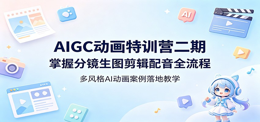 AIGC动画特训营二期：掌握分镜生图剪辑配音全流程，多风格AI动画案例落地教学-智富思维学堂