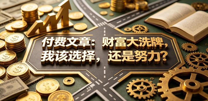 付费文章：财富大洗牌，我该选择，还是努力？-智富思维学堂