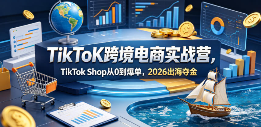 TikToK跨境电商实战营，TikTok Shop从0到爆单，2026出海夺金-智富思维学堂