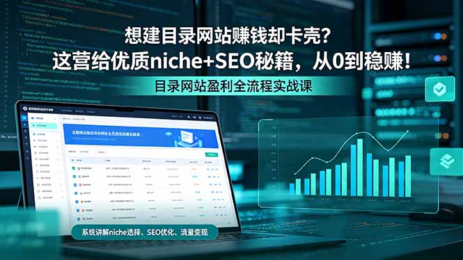 想建目录网站赚钱却卡壳？这营给优质 niche+SEO 秘籍，从 0 到稳赚！-智富思维学堂