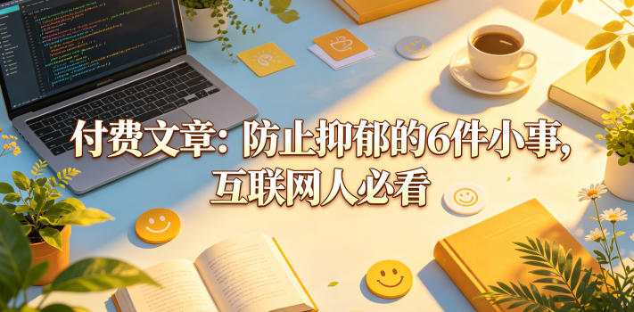 付费文章:防止抑郁的6件小事,互联网人必看!-智富思维学堂