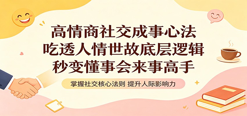 高情商社交成事心法：吃透人情世故底层逻辑，秒变懂事会来事高手-智富思维学堂