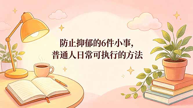 付费文章：防止抑郁的6件小事，普通人日常可执行的方法-智富思维学堂