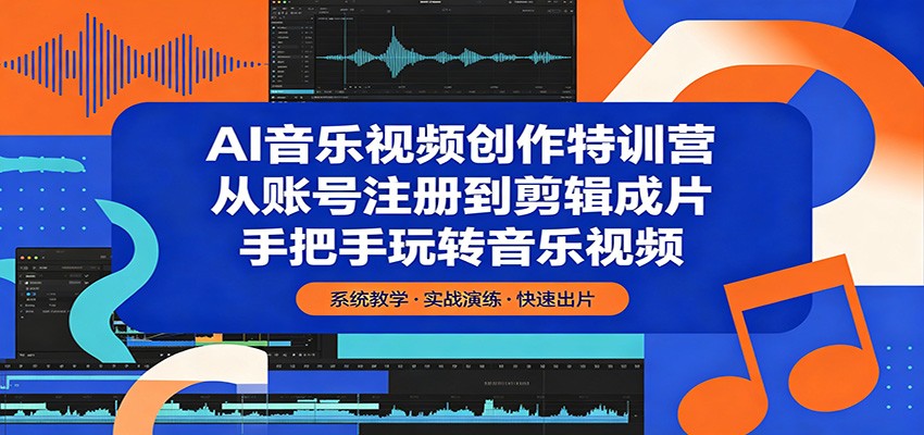AI音乐视频创作特训营：从账号注册到剪辑成片，手把手玩转音乐视频-智富思维学堂