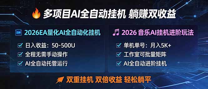 多项目AI自动挂机玩法:双重挂机,双倍收益,轻松躺平-智富思维学堂