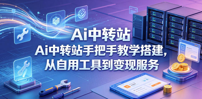 Ai中转站手把手教学搭建,从自用工具到变现服务-智富思维学堂
