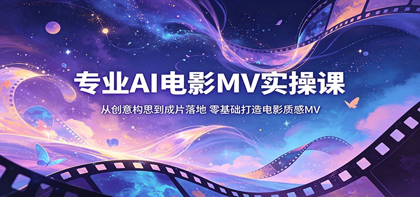 专业AI电影MV实操课:从创意构思到成片落地,零基础打造电影质感MV-智富思维学堂