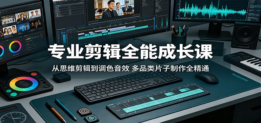 专业剪辑全能成长课:从思维剪辑到调色音效,多品类片子制作全精通-智富思维学堂
