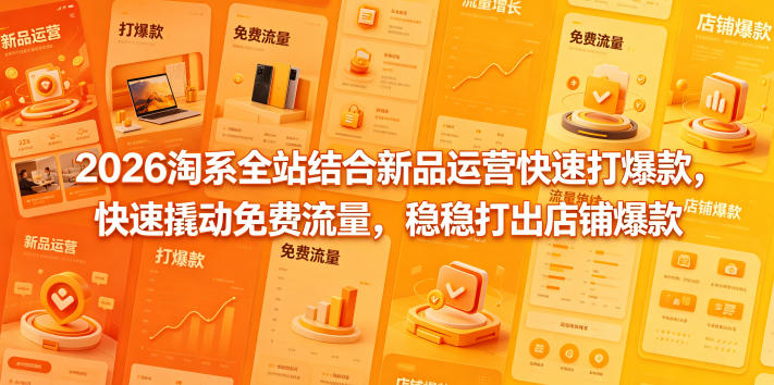 2026淘系全站结合新品运营快速打爆款,快速撬动免费流量,稳稳打出店铺爆款(更新5月12日)-智富思维学堂