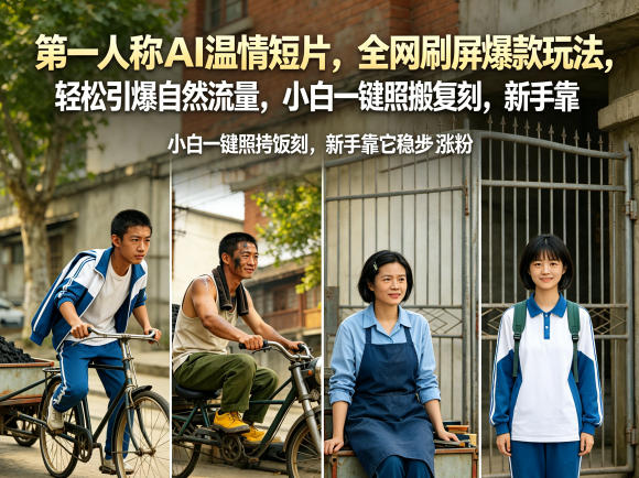 第一人称AI温情短片，全网刷屏爆款玩法，轻松引爆自然流量，小白一键照搬复刻，新手靠它稳步涨粉-智富思维学堂