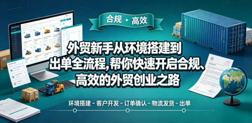 外贸新手从环境搭建到出单全流程,帮你快速开启合规、高效的外贸创业之路-智富思维学堂