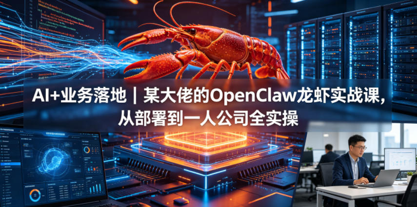 AI+业务落地｜某大佬的OpenClaw小龙虾实战课，从部署到一人公司全实操-智富思维学堂