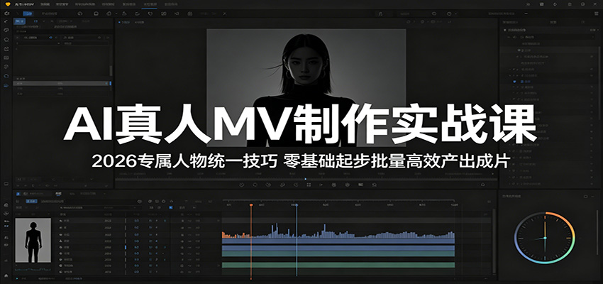 AI真人MV制作实战课:2026专属人物统一技巧,零基础起步批量高效产出成片-智富思维学堂