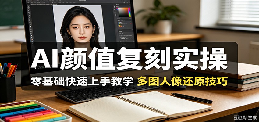 AI颜值复刻实操,零基础快速上手教学,多图人像还原技巧-智富思维学堂