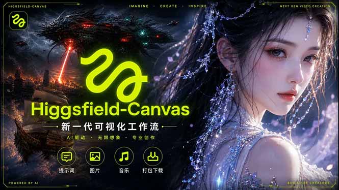 Higgsfield Canvas AI视频制作详解，节点式工作流搭建，重构新式视频创作完整教程-智富思维学堂