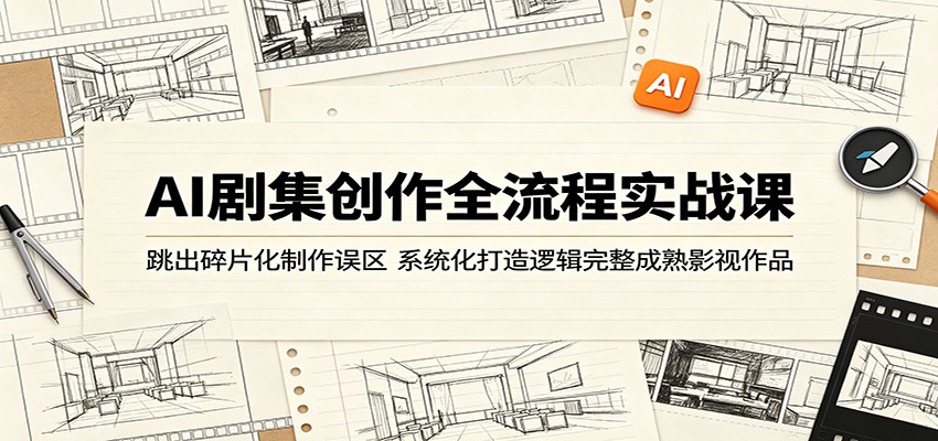 AI剧集创作全流程实战课:跳出碎片化制作误区,系统化打造逻辑完整成熟影视作品-智富思维学堂