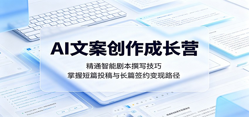 AI文案创作成长营:精通智能剧本撰写技巧,掌握短篇投稿与长篇签约变现路径-智富思维学堂