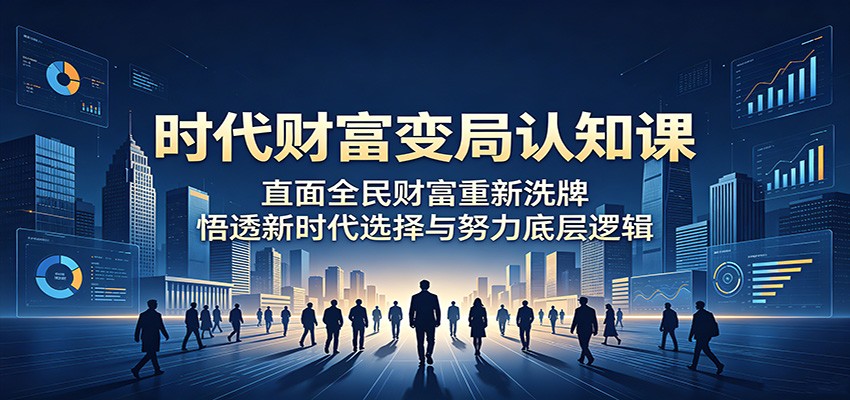时代财富变局认知课:直面全民财富重新洗牌,悟透新时代选择与努力底层逻辑-智富思维学堂