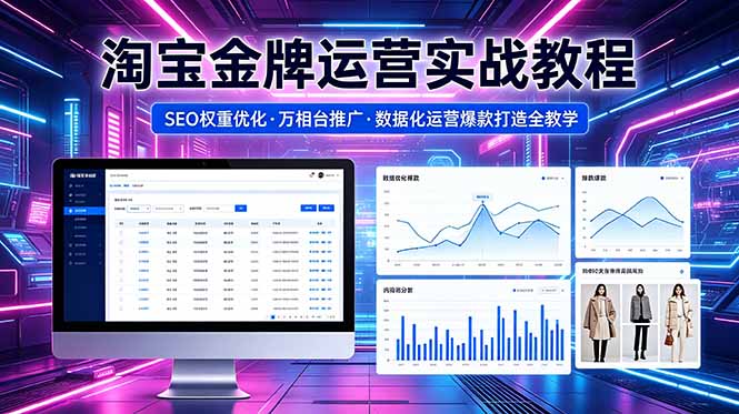 2026 淘宝金牌运营实战教程，SEO权重优化万相台推广，数据化运营爆款打造全教学-智富思维学堂