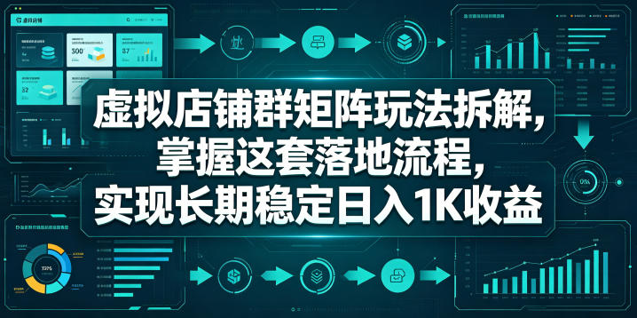 虚拟店铺群矩阵玩法拆解,掌握这套落地流程,实现长期稳定日入1K收益【揭秘】-智富思维学堂