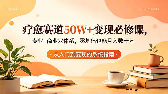 疗愈赛道50W+变现必修课,专业+商业双体系,零基础也能月入数十万-智富思维学堂
