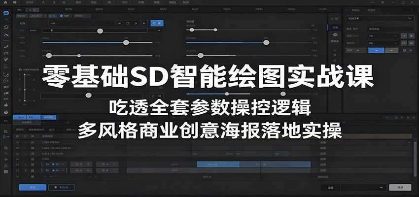 零基础SD智能绘图实战课:吃透全套参数操控逻辑,多风格商业创意海报落地实操-智富思维学堂