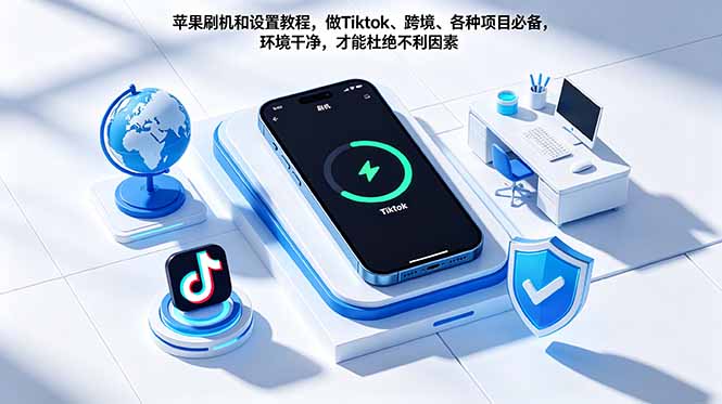 苹果刷机和设置教程，做Tiktok、跨境、各种项目必备，环境干净，才能杜绝不利因素-智富思维学堂