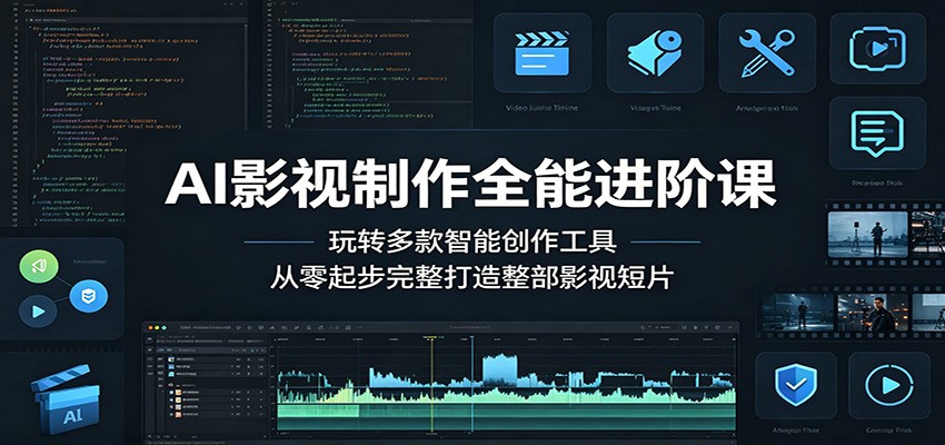 AI影视制作全能进阶课:玩转多款智能创作工具,从零起步完整打造整部影视短片-智富思维学堂