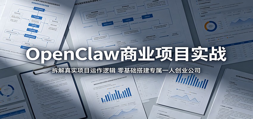 OpenClaw商业项目实战:拆解真实项目运作逻辑,零基础搭建专属一人创业公司-智富思维学堂
