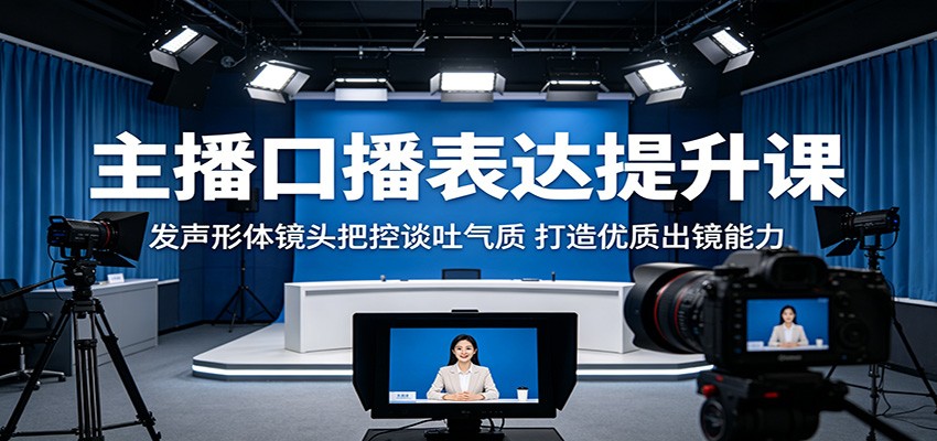 主播口播表达提升课:发声形体镜头把控谈吐气质,打造优质出镜能力-智富思维学堂